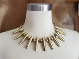 .223 Aurora Borealis Beaded Choker Bullet Necklace from SureShot Jewelry - Shotshell & Bullet Designs