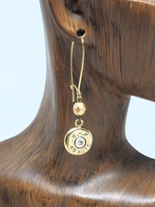 Gold Kidney Wire Bullet Earrings from SureShot Jewelry - Shotshell & Bullet Designs