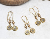 Gold Kidney Wire Bullet Earrings