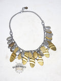 Vintage Spinner Lure Fishing Themed Gold/Silver Statement Necklace - SureShot Jewelry