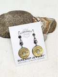 12 Gauge GOLD Beaded Dangle Earrings from SureShot Jewelry
