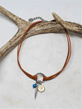 Deerskin Lace Leather Bullet Choker Necklace from SureShot Jewelry