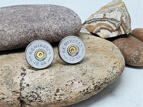 Silver 12 Gauge Shotshell Cuff Links = SureShot Jewelry - Shotshell & Bullet Designs