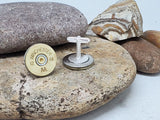 Brass 12 Gauge Shotshell Cuff Links = SureShot Jewelry - Shotshell & Bullet Designs