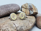 Brass 20 Gauge Shotshell Cuff Links - SureShot Bullet Jewelry