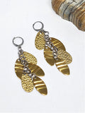 Vintage Brass Fishing Spinner Cascade Earrings