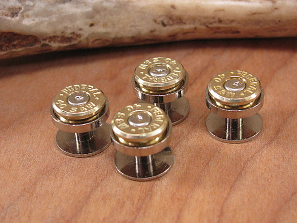 Bullet Casing Tuxedo Buttons - Set of 4-SureShot Jewelry