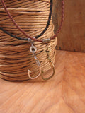 Men's Shooting & Fishing Themed Leather Cord Bullet Necklace-SureShot Jewelry