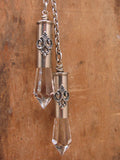 Long Length Lasso Style Bullet Casing & Chandelier Crystal Necklace-SureShot Jewelry