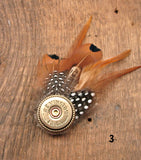 12 Gauge Shotshell Feather Hat Pins
