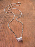 Aviary or Bird Band Minimalist Tube Bead Necklace