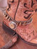 12 Gauge Shotshell Concho Medallion Multi-Chain Boot Bracelet-SureShot Jewelry