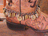 Loaded Bullet & Shotshell Mixed Metal Boot Bracelet - BEST SELLER!-SureShot Jewelry