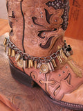 Loaded Bullet & Shotshell Mixed Metal Boot Bracelet - BEST SELLER!