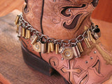 Loaded Bullet & Shotshell Mixed Metal Boot Bracelet - BEST SELLER!
