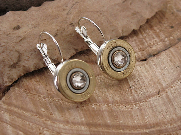 410 Gauge Shotshell Leverback Bullet Earrings-Earrings-SureShot Jewelry