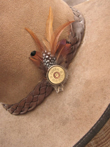 12 Gauge Shotshell Feather Hat Pins-SureShot Jewelry