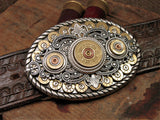 Shotshell & Bullet Oval Belt Buckle - BEST SELLER!-SureShot Jewelry