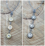 Triple Bullet Necklace - CHOICE of Brass or Nickel Casings-SureShot Jewelry