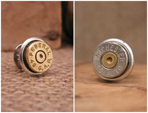 Bullet Tie Tack / Lapel Pin / Hat Pin – SureShot Jewelry display picture 1